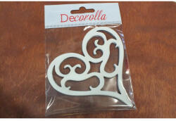  Fa vintage szív fehér 10cm - papelito