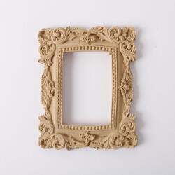  Hőre lágyuló fa díszítőelem - Képkeret téglalap 10*9cm 43336 (43336)