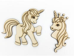  Natúr fa - Unikornis szett 2db/csomag - festéshez és dekorációhoz