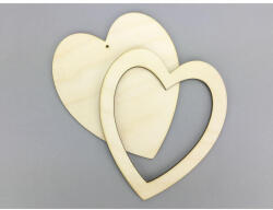  Natúr fa - Szív kerettel 13x15cm - papelito