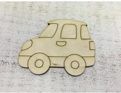  Natúr fa - Autó 8cm - festéshez és dekorációhoz