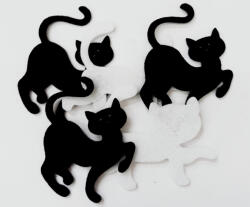  Filcfigura cicák, 5b/cs, kb. 6cm 25151 (25151)