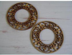 Natúr fa - Áttört mintás kör 9, 8cm 2db/csomag - papelito