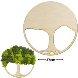  Natúr fa - Dekorálható DIY fa alap 37cm - karcsú fa gyökérzettel - papelito