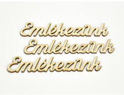 Natúr fa - "Emlékezünk" felirat 3db/csomag - papelito