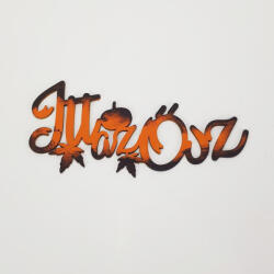  Natúr fa - 'Itt az ősz' felirat koszorúra festett - papelito