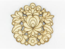  Natúr fa - Pohár alátét matyó minta 9cm - papelito