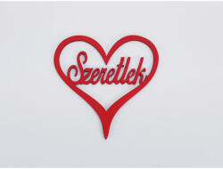 Fa - Szeretlek szívben piros 10cm - papelito