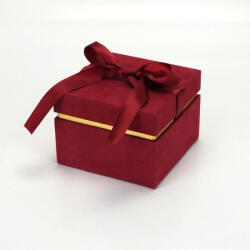  Bársony corolla doboz masnival bordó