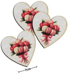 Nyomtatott dekorkarton - Szív táblák 3db/cs Macaron csokor