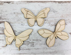Natúr fa - Lepke szett 8cm 3db/csomag - papelito