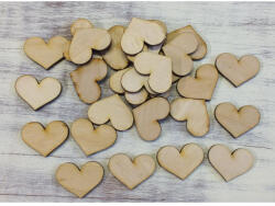  Natúr fa - Romantik szív 3cm 30db/csomag - papelito
