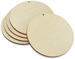 Fa kör lap lyukkal natúr 9cm 5db/csomag - papelito