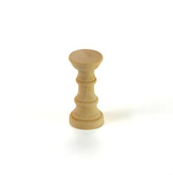  Natúr fa tartó 8cm, esztergált talpas oszlop, 4cm talp, 3, 7cm tető - festéshez, figurákhoz és dekorációhoz