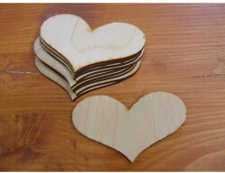  Natúr fa - Romantik szív lyuk nélkül 6x9cm 10db/csomag - papelito