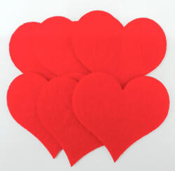  Filcfigura szívek 6db/cs, kb. 6cm 23209 (23209)