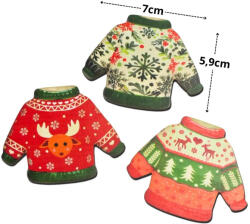 Nyomtatott dekorkarton - Karácsonyi pulcsik 3db/csomag - papelito