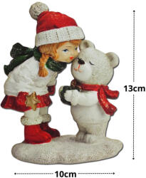  Nyomtatott dekorkarton - Kislány macival 10x13cm - papelito