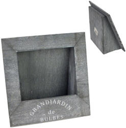 Bedíszíthető vintage fa keret - szürke