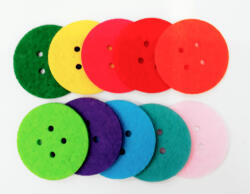 Filcfigura gombok 10db/cs, kb. 4cm 27476 (27476)