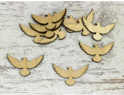  Natúr fa - Repülő galamb kicsi 10db/csomag - festéshez és dekorációhoz