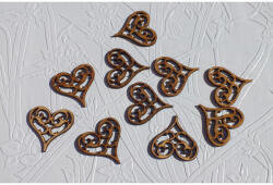 Vintage szív 4x4cm 10db/csomag - papelito