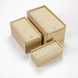  Fa csúszkás tároló 3db - festéshez és decoupage-hoz