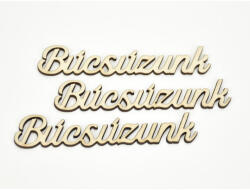 Natúr fa - "Búcsúzunk" felirat 3db/csomag - papelito