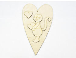  Natúr fa - Cicafiú + szív 25cm - papelito