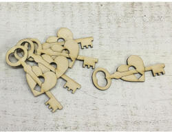 Natúr fa - Kulcs a szívemhez 5db/csomag - papelito