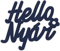 Hello Nyár" felirat színes sötétkék 11x10cm - papelito