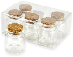  Üvegcse parafadugóval 4, 7*5cm 6db/dob - papelito