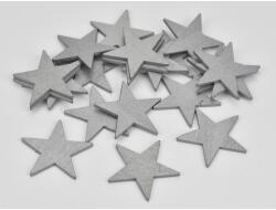  Csillag ezüst 4, 5cm 20db/csomag - koszorúhoz és asztaldíszhez