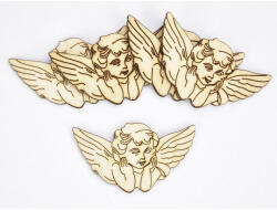  Natúr fa - Angyal gravírozott 3, 3x6cm 5db/csomag - papelito