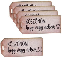  Nyomtatott dekorkarton - Köszönöm hogy vagy nekem táblák 5db - papelito