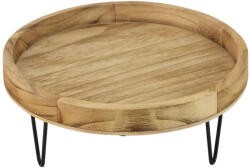  Dekorációs alap fém lábon barna 25cm - papelito