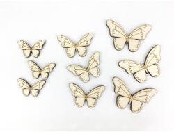  Natúr fa - Mezei lepke 3 mérteben 9db/csomag - papelito