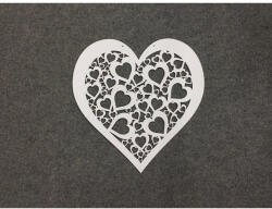  Fa áttört szív fehér 40cm - koszorúhoz és asztaldíszhez
