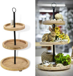  Fa kínálótál 3 szintes - papelito