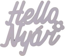 Hello Nyár" felirat színes világoslila 11x10cm - papelito