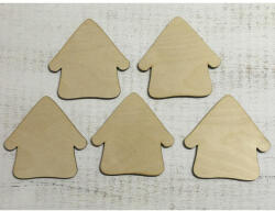  Natúr fa - Házikó 10cm 5db/csomag - festéshez és dekorációhoz