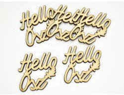 Natúr fa - "Helló Ősz" felirat 4, 5x5cm 5db/csomag - papelito