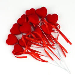  Beszúrós bársony szív 4, 5cm 12db/csomag