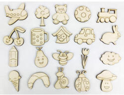  Natúr fa - Ovis jelek 5cm 20db/csomag - festéshez és dekorációhoz