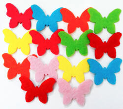  Filcfigura pillangók, mini 14db/cs, kb. 3cm (23221)