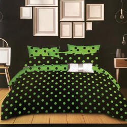 idealisotthon Fekete-zöld pöttyös 7 részes ágyneműhuzat (IO-SY-BL-BKDD-7)