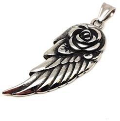 R. M. ékszer Medál acél angyalszárny rózsa 4cm (000291)