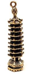 R. M. ékszer Sárgaréz medál torony 5x1, 5cm (000420)