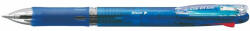 Zebra Golyóstoll, 0, 24 mm, nyomógombos, négyszínű, ZEBRA "Clip-on Slim 4C", kék