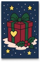  Festés számok szerint - Szívvel készült karácsonyi ajándék Méret: 20x30cm, Keretezés: Keret nélkül (csak a vászon)